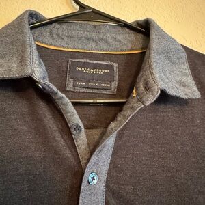 Denim & Flower by Ricky Singh Men’s Polo Shirt M – Contrast Collar – Casual